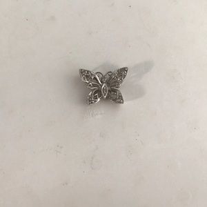 Diamond butterfly necklace without chain
